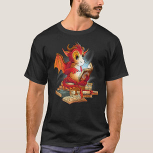 In einer Welt voller Buchwürmer ist ein Buchdrache T-Shirt