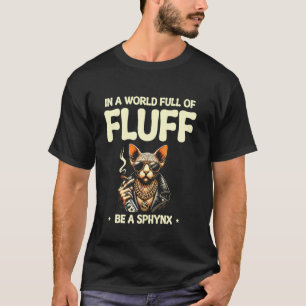 In einer Welt voller Flausch sei ein Sphynx-Katzen T-Shirt