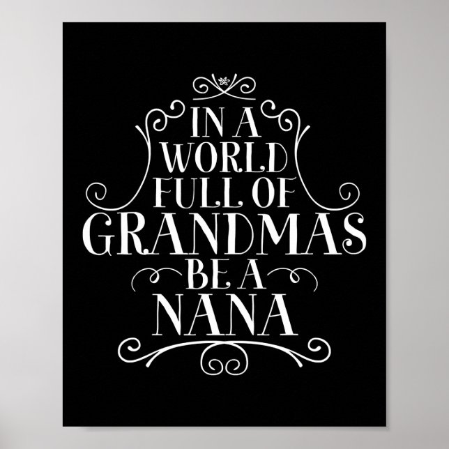 In einer Welt voller Grandmas sei ein Zitat von de Poster (Vorne)