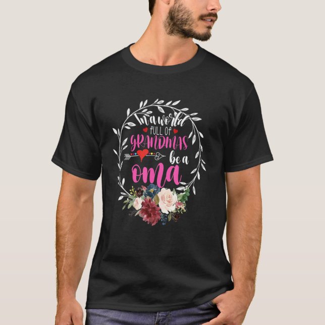 In einer Welt voller Granmas wird ein oma florales T-Shirt (Vorderseite)