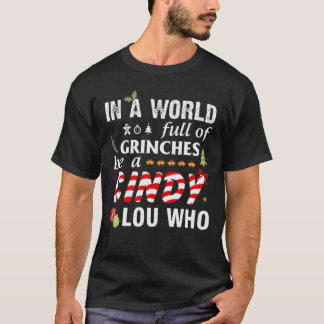 In einer Welt voller Gräser ist ein Cindy Lu, der T-Shirt