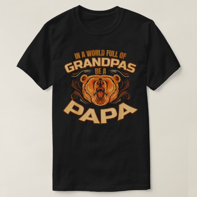 In einer Welt voller Großpas als Papa T-Shirt (Design vorne)