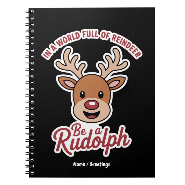 In einer Welt voller Rentier sei ein Rudolph Funny Notizblock (Vorderseite)
