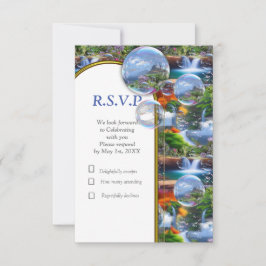 In einer wunderbaren Welt lebe ich RSVP Karte