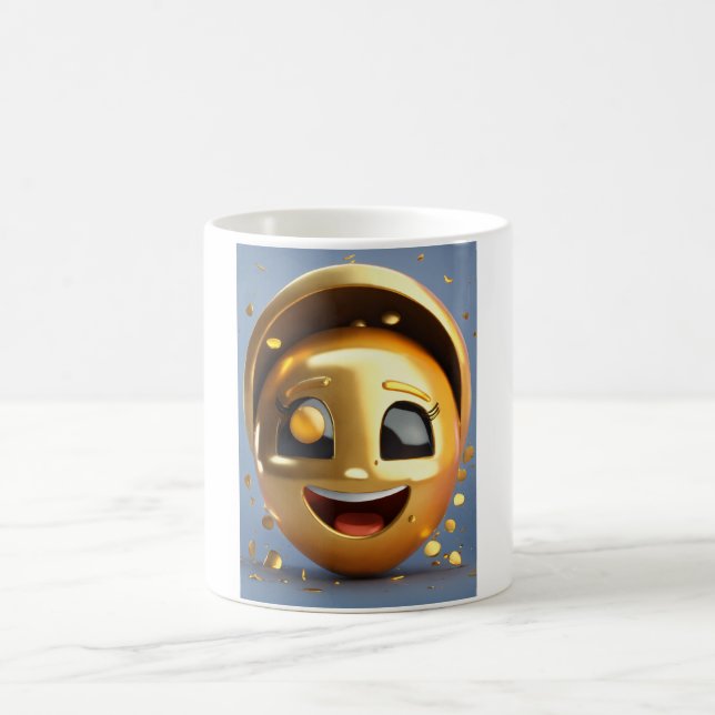 "In Einfachheit getrieben: Der Tea Cup Emoji" Kaffeetasse (Mittel)