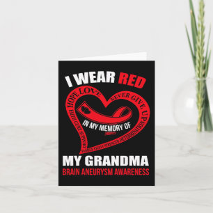 In Erinnerung an meine Oma GEHIRNANEURYSMA AUFKLÄR Karte