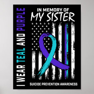 In Erinnerung an meine Schwester Suizid Awareness Poster