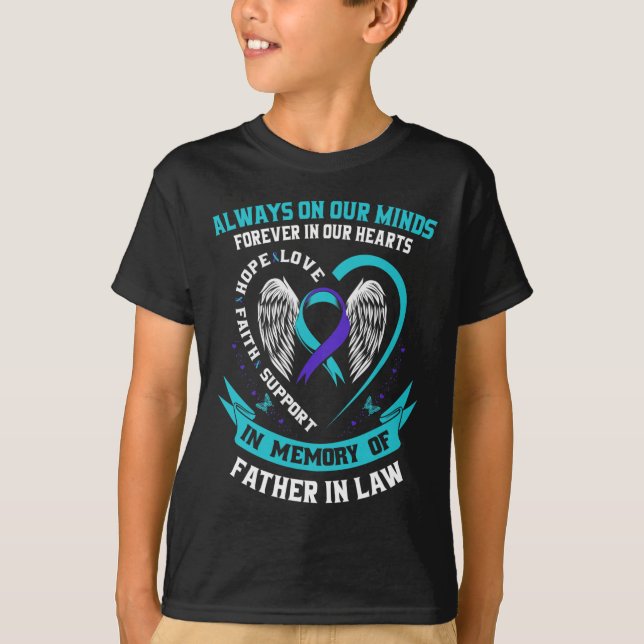 In Erinnerung an meinen Vater im Jura Selbstmordbe T-Shirt (Vorderseite)