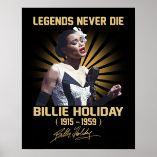 In Erinnerungen von Billie Holiday Music Legend Poster