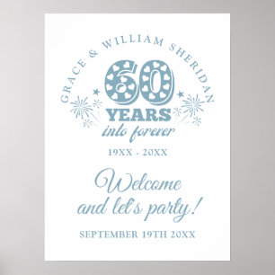 In ewig 60. Hochzeitstag Begrüßungszeichen Poster