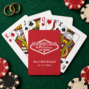 In Fabulous Las Vegas geheiratet Rot Weiß Spielkarten