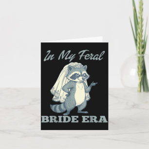 in Feral Bride Era Lustige Waschbär-Hochzeit Karte