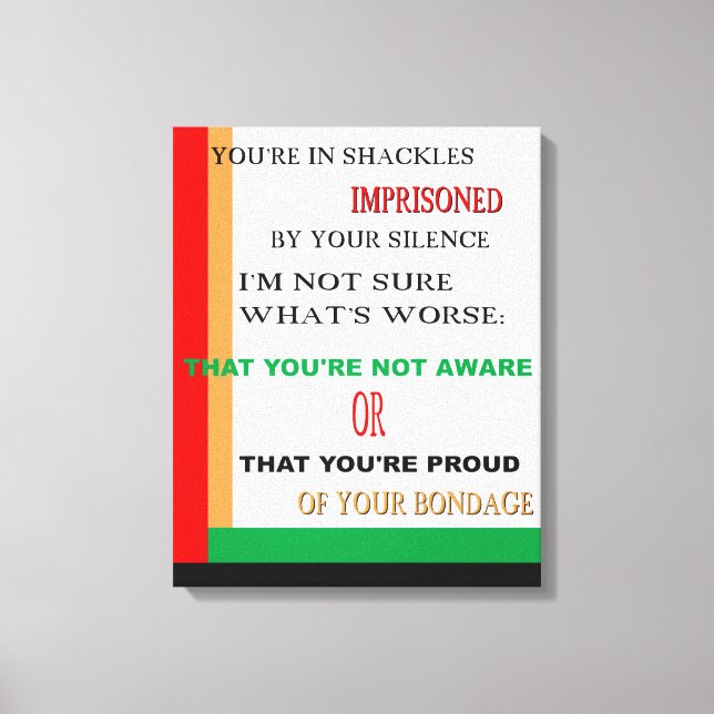 In Fesseln gepackte Leinwand (Vorderseite)