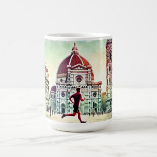 In Florenz, Italien: Aquarellmalerei Kaffeetasse