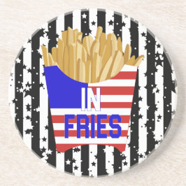 In Fries We Trust Kissen  Getränkeuntersetzer