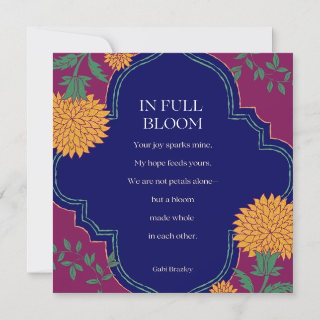 In Full Bloom Feiertagskarte (Vorderseite)