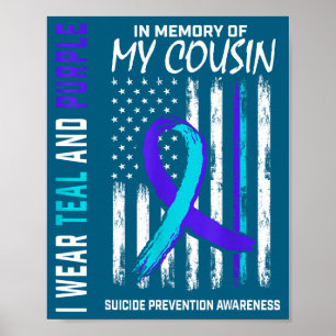 In Gedenken an Cousin Suizid-Bewusstseins-Präventi Poster