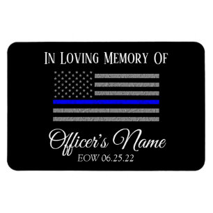 IN Gedenken an gefallene Beamte THIN BLUE LINE MAG Magnet