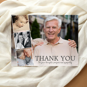 In Gedenken an, Mitgefühl Danke Foto-Collage Postkarte
