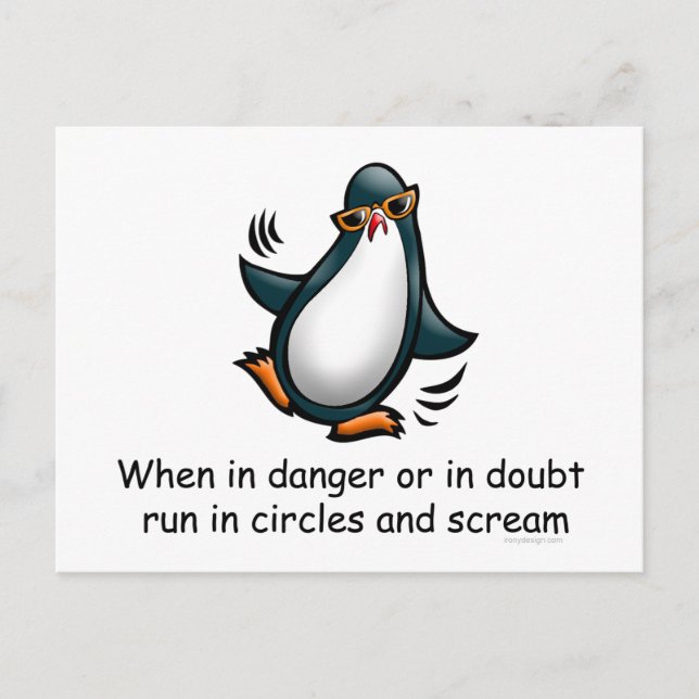 In Gefahr oder im Zweifel Postkarte (Vorderseite)