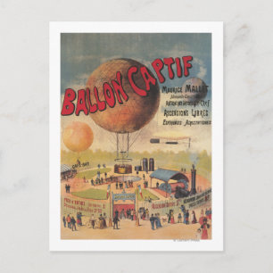 In Gefangenschaft gehaltene Ballonfahrten auf eine Postkarte