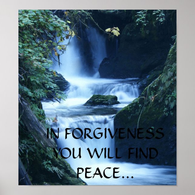 IN GEGENWÄRTIGKEIT FINDEN SIE FRIEDEN... Religious Poster (Vorne)