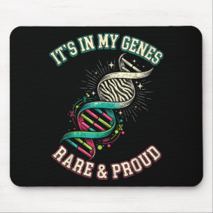 In Genen selten und stolz Zebra-DNA-Krieger-Unters Mousepad