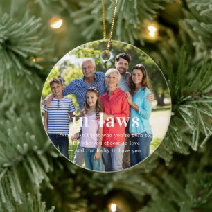 In-Gesetze   Sentimental Foto Keepake Weihnachten Keramik Ornament