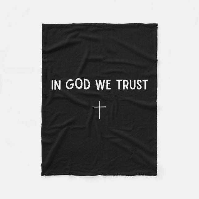 In God We Trust Cross Christian Faith Religious Sm Fleecedecke (Vorderseite)