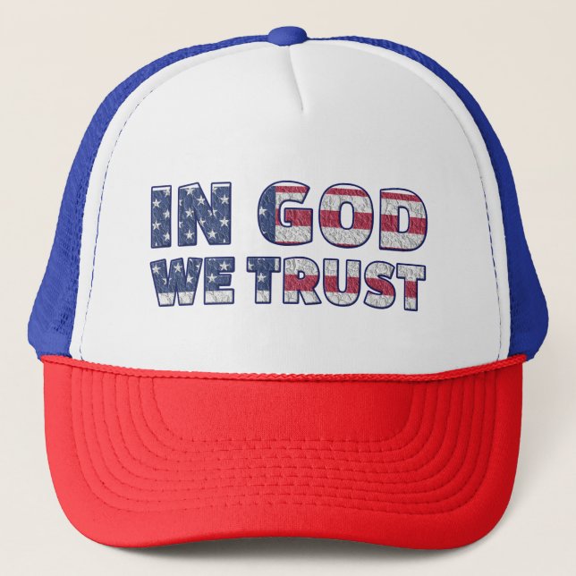 In God We Trust Hat Truckerkappe (Vorderseite)