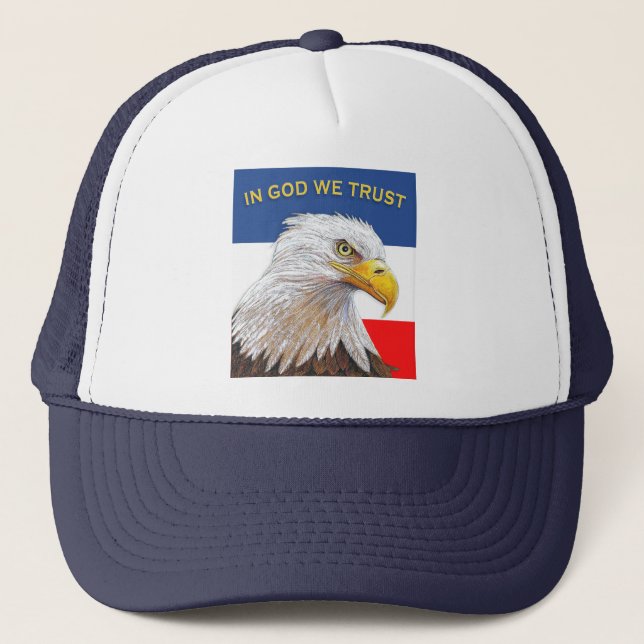 "In God We Trust" Truckerkappe (Vorderseite)