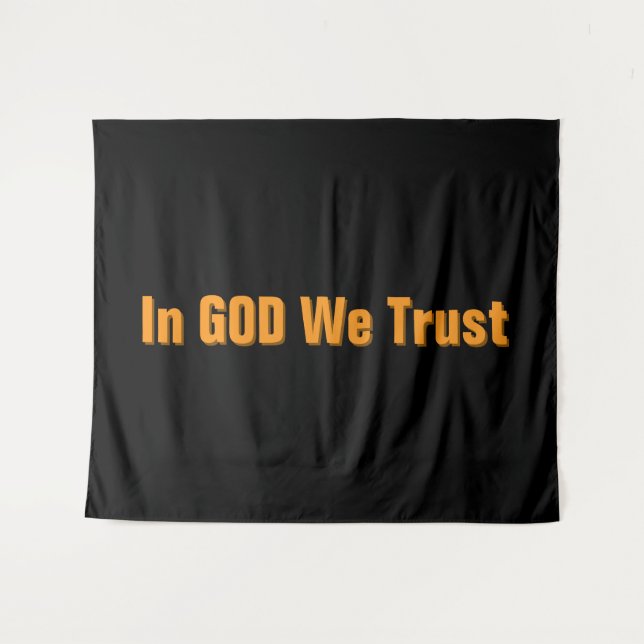 In GOD We Trust Wandteppich (Vorderseite (Horizontal))