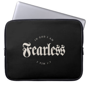 In Gott bin ich furchtlos 2 Tim 1:7 Christlich Laptopschutzhülle