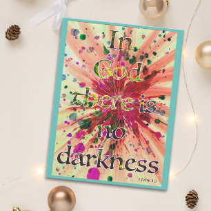 'In Gott gibt es keine Dunkelheit' 1 Johannes 1:5 Postkarte