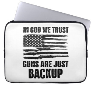In Gott vertrauen wir darauf, dass Waffen nur Amer Laptopschutzhülle