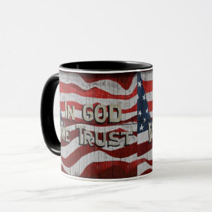 In Gott vertrauen wir der rustikalen Stallbehörde Tasse