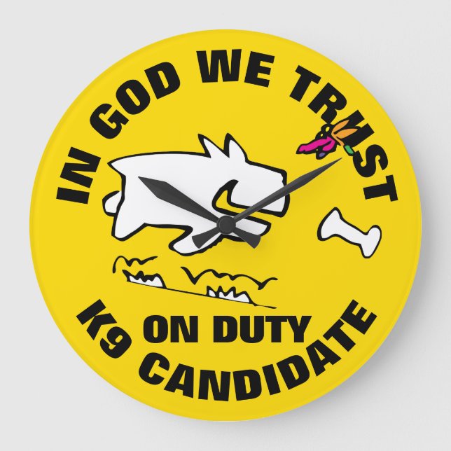 IN GOTT VERTRAUEN WIR GROßE WANDUHR (Vorderseite)