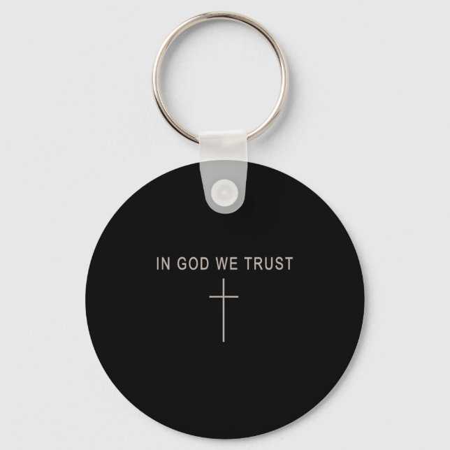 In Gott vertrauen wir Niedlichen Christlichen Mini Schlüsselanhänger (Vorderseite)