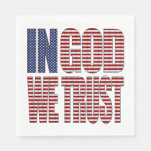 In Gott vertrauen wir US Flagge Christlichen Text