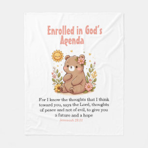 In Gottes Agenda eingeschrieben Baby Blanket Fleecedecke