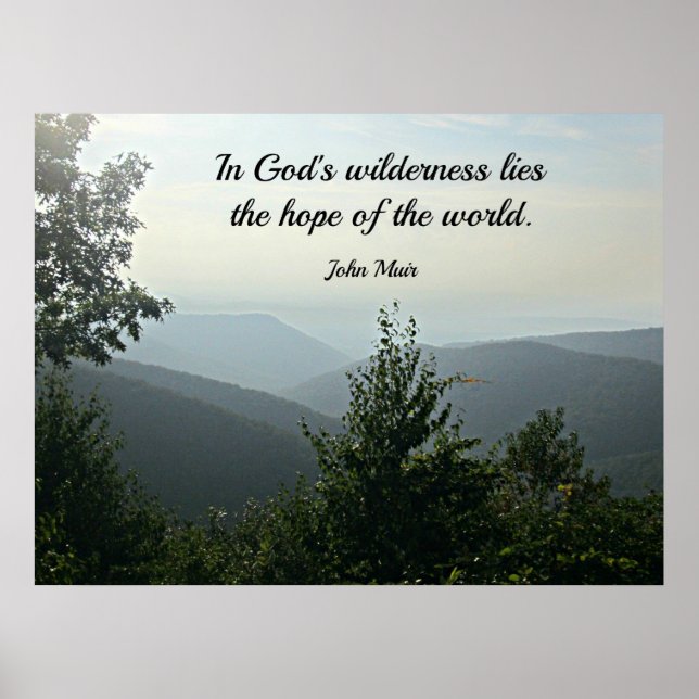 In Gottes Wildnis liegt die Hoffnung der Welt. Poster (Vorne)