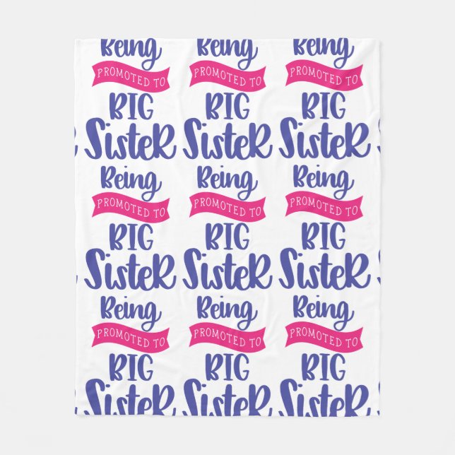 In große Schwester befördert werden Fleecedecke (Vorderseite)