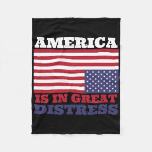 In großer Not die amerikanische Flagge als Einheit Fleecedecke