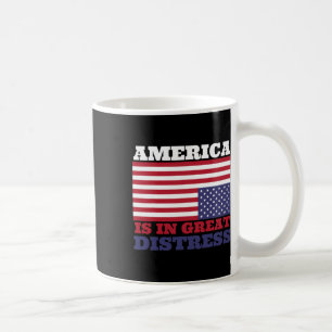 In großer Not die amerikanische Flagge als Einheit Kaffeetasse