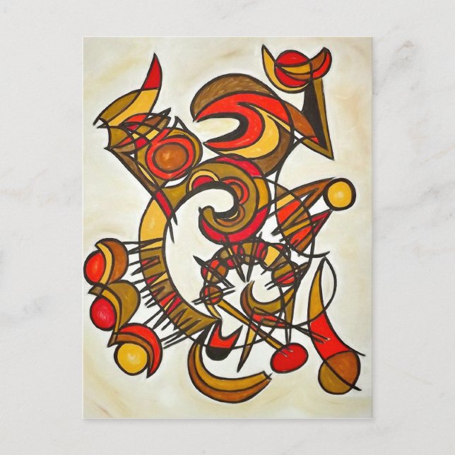 In Harmony And Out of Tune - Abstract Art Postcard Postkarte (Vorderseite)