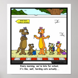 In Herden leben der Katzen Poster