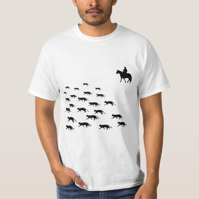 In Herden leben der Katzen T-Shirt (Vorderseite)