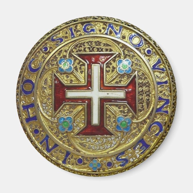 In-hoc-Signo-vinces-Tempelmagnete Magnet (Vorne)