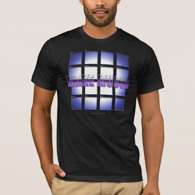 In hohem Grade ausführliches "machen Sie Musik" T-Shirt (Vorderseite)