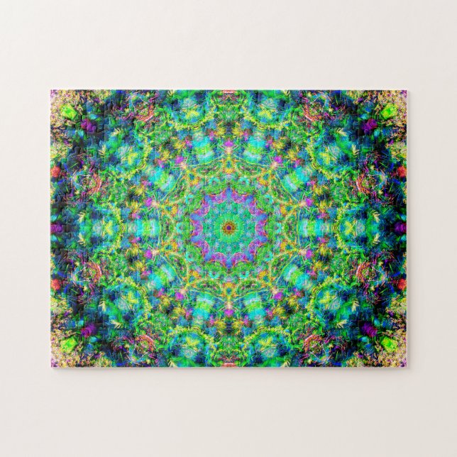 In hohem Grade bunte psychedelische Mandala (Horizontal)
